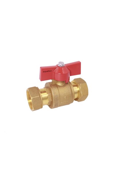 ANTBRO Robinet de Trecere cu Olandez, 1", Interior-Interior, Maner Fluture Ro...