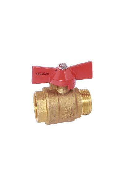 ANTBRO Robinet de Trecere din Alama, 3/4", Filet Interior-Exterior, Maner Flu...
