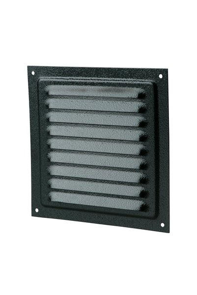 ANTBRO Grila Ventilatie cu Plasa contra Tantarilor, Metal, 15 x 15 cm, Negru,...