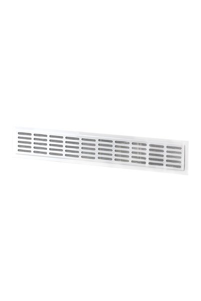 ANTBRO Grila Ventilatie, Otel Vopsit, 25 x 8 cm, Alba, cu Plasa Anti Insecte,...