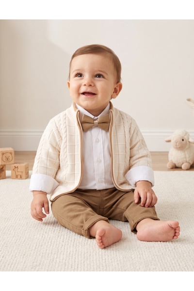 MiniKids Set premium Nowa Kids Style, ecru-bej