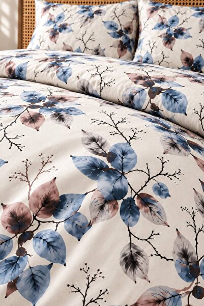 meressa home Sardinya 100% Cotton Double Duvet Cover Set with Elastic Sheets ...