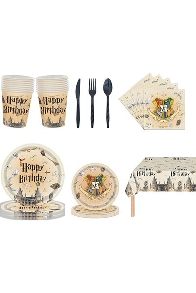 Soofam 117pcs Harry Birthday Party Supplies Potter Party Tableware Set with 7...