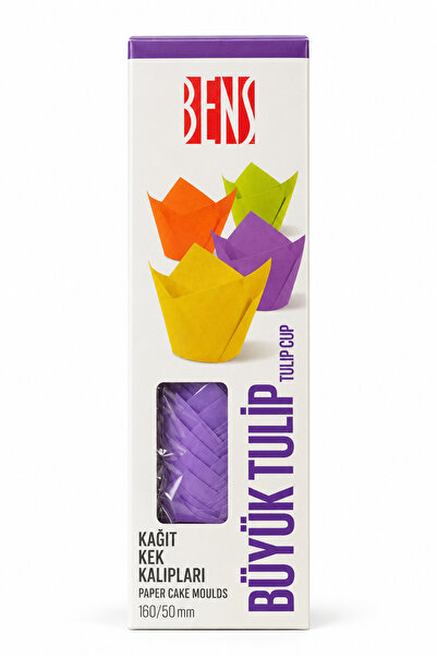 BENS Large Tulip Paper Cake Mold Purple 200 Pcs