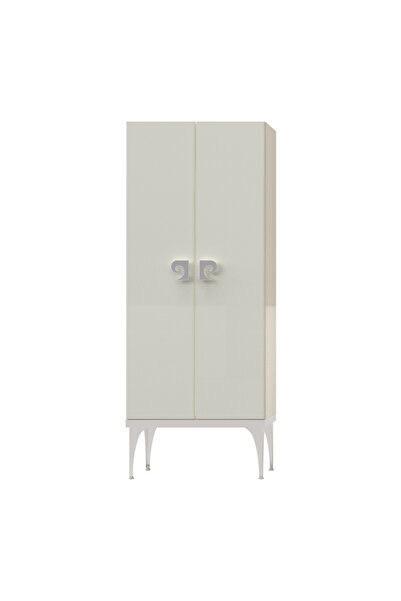 Pierre Cardin Dulap înalt dublu de baie Venus, Alb-Argintiu, 70x150 cm