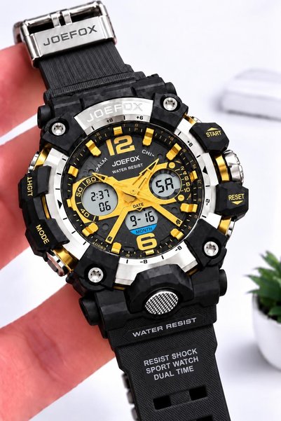 Joefox Digital Ve Analog 2 Yıl Garantili Kronmetre+Takvim+Alarm+Aydınlatma Er...