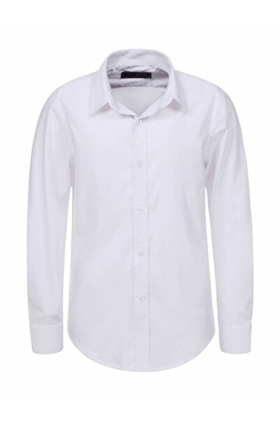 Generic Brand Camasa baieti, culoare alba, model slim-fit