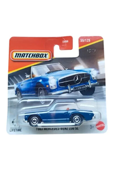 Matchbox Model de mașină, Mercedes Benz 230 SL din 1963, albastru, scară 1:64