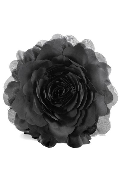 Eurofirany Fata de perna decorativa, eurofirany, flores 6, neagra, 40 cm, flo...