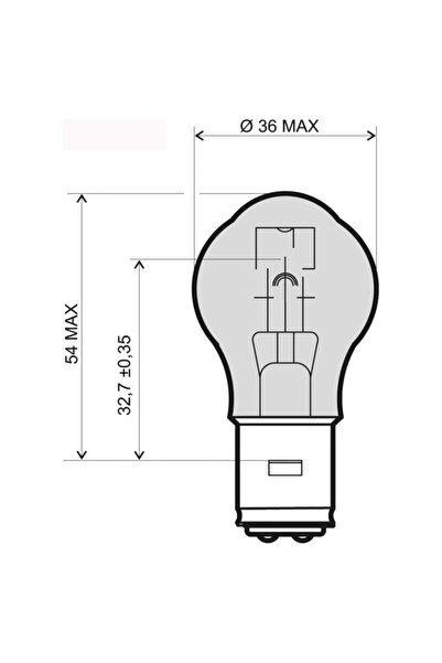 RMS Λάμπα 12V 45/40W BA20D - Alb