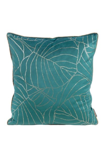 Eurofirany Fata de perna decorativa LILI4 45x45 turcoaz / auriu