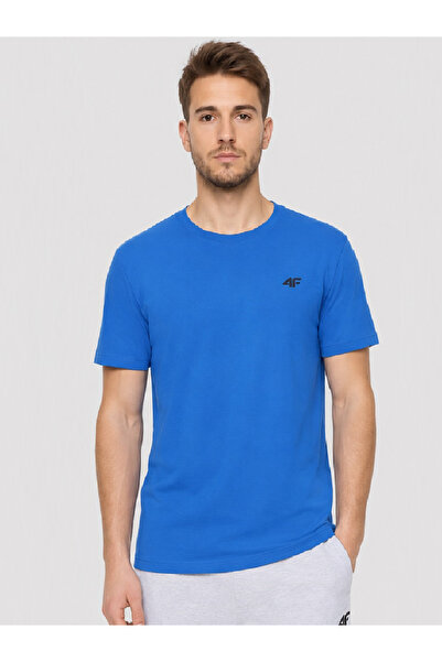 4F Tricou casual sport pentru bărbați, albastru, 100% bumbac, M3578, Colecția...