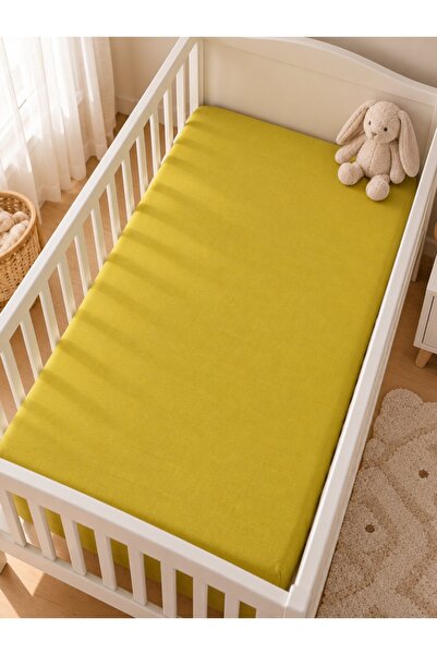 ZIY Collection Kids Series Solid Color 100% Cotton Baby Bed Sheet 110X160 cm