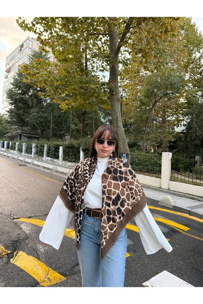 venti design Animal Print Soft Textured Square Women's Shawl