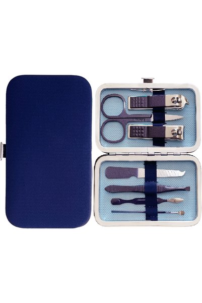 Generic Brand Manicure and Pedicure Set with Stainless Steel Leather Bag - 7 ...