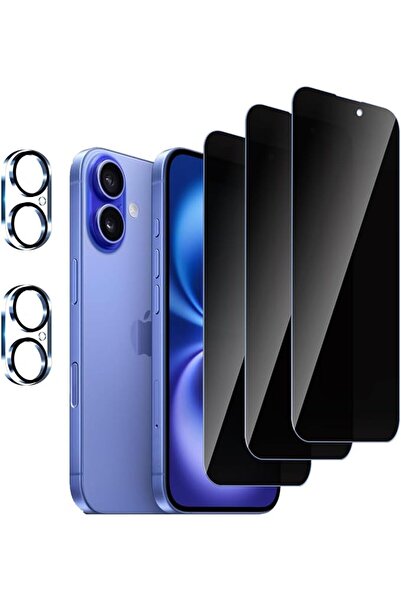 GENERAL [5-Pack], Privacy Full Coverage Screen Protector for iPhone 16,Camera...
