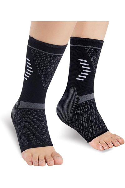 TERRIFI Compression Sleeve for Ankle, Open Toe Socks for Plantar Fasciitis Re...