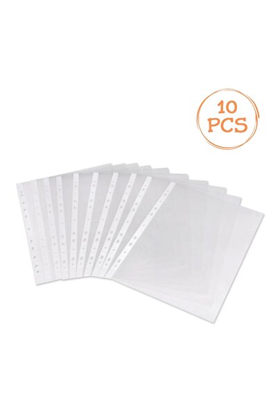 OEM Set Folii Transparente de Protectie Documente A4 cu Margine Alba - 10 buc