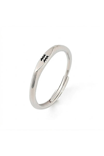 PIETRICELE Adjustable Zodiac Constellation Ring 925 Silver Rhodium – Aquarius