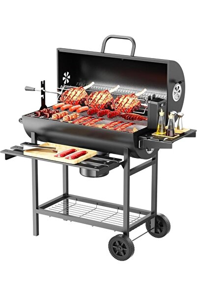 Forubar Automatic Rotating BBQ Grill Outdoor, with Adjustable Charcoal Pan, T...