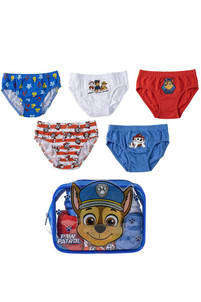PAW PATROL Set 5 chiloți pentru băieți în gentuță - 2-3 ani
