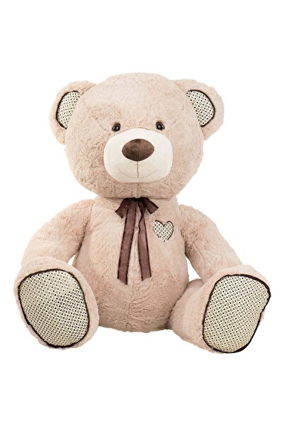Amek Toys Ursuleț de pluș cu fundiță și inimioară, 50 cm - Bej