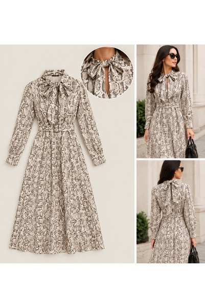 Asined Elegant Women's Dress with Printed – Modern Cut, Premium Material