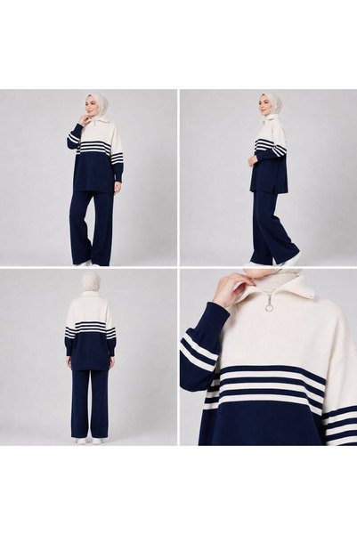 şıklık durağı Winter Sweater and Pants Hijab Knitwear Set 16155851