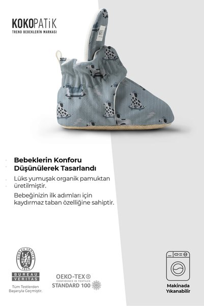 Kokopatik KayKay Zamanı Desenli Bebek Panduf