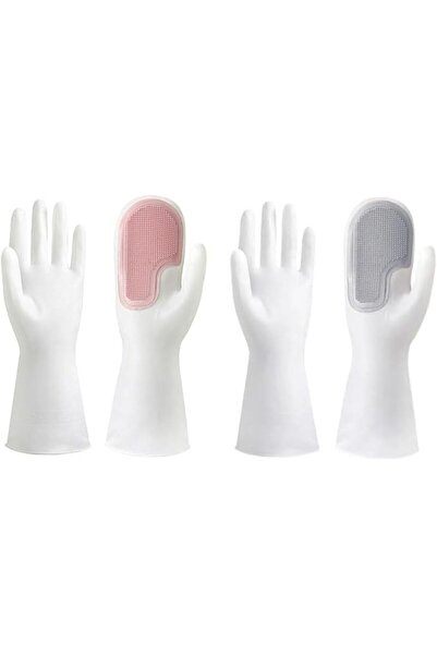 Generic Dishwashing Gloves With Scrubbing Bristles For Household Cleaning Dur...