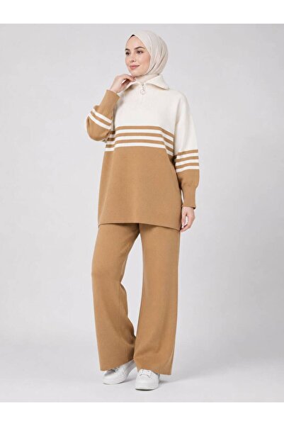 şıklık durağı Winter Sweater and Pants Hijab Knitwear Set 16155851