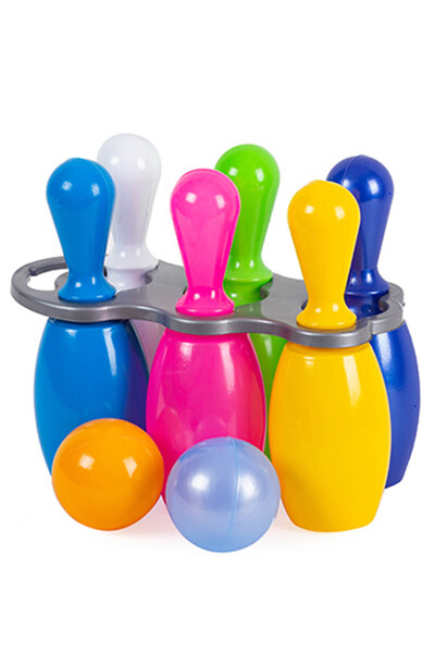 Bamsic Set de popice mici pentru copii, 6 popice și 2 mingi