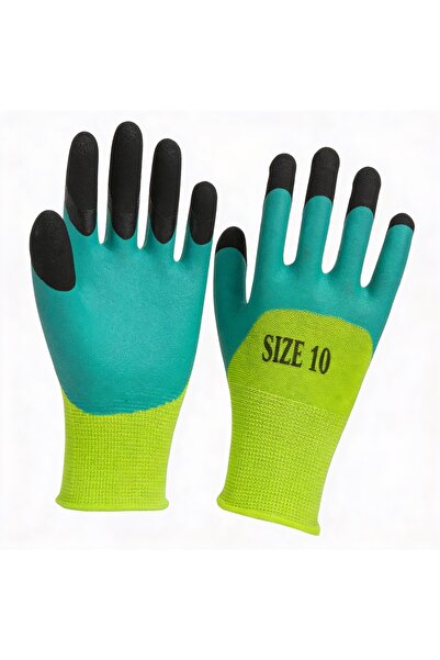 More Rubberized Work Gloves 12pcs/set Green, Wholesale - EngrossOnline