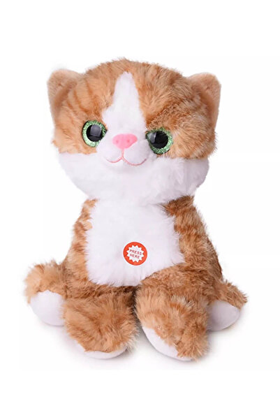 Amek Toys Pisicuță de pluș cu sunet, 25 cm - Portocaliu