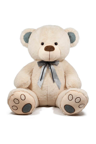 Amek Toys Ursuleț de pluș cu fundă dublă, 50 cm - Bej