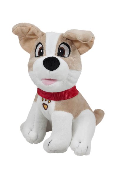 Amek Toys Cățel de pluș cu zgardă, 23 cm - Maro