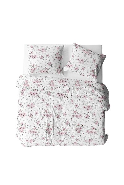 Karo Fata de perna din scoarta de copac 50x60 alb, flori roz pudrat 1436N Bie...