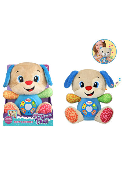 NO BRAND Câine de pluș muzical cu panou cu butoane, în cutie