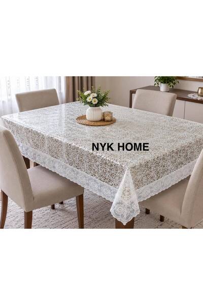 NYK HOME Față de masă din PVC ștergabilă, cu model de răchită, de lux, cu dan...