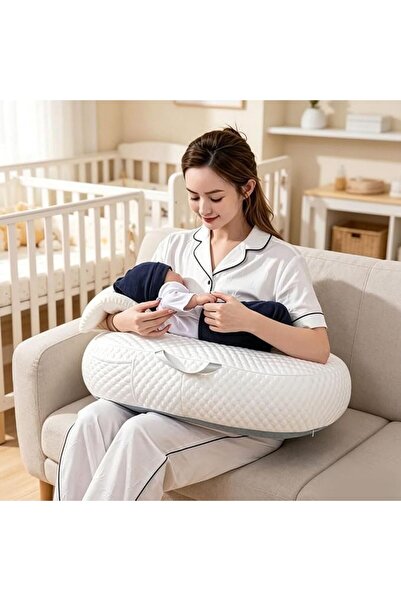 InnoVista Comfortable U-Shaped Nursing Pillow with Anti-Roll Feature, Breatha...