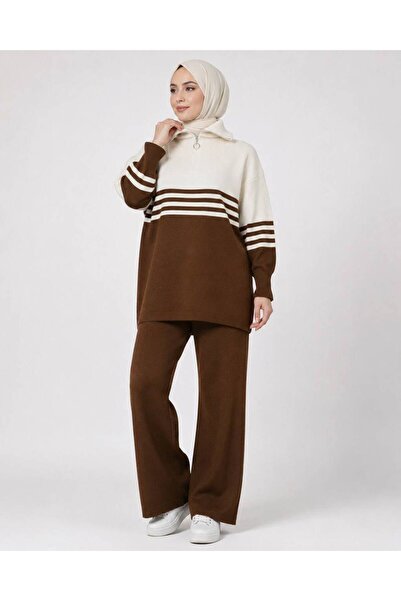 şıklık durağı Winter Sweater and Pants Hijab Knitwear Set 16155851