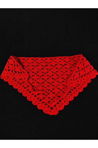 Kırmızı Örgü Bandana