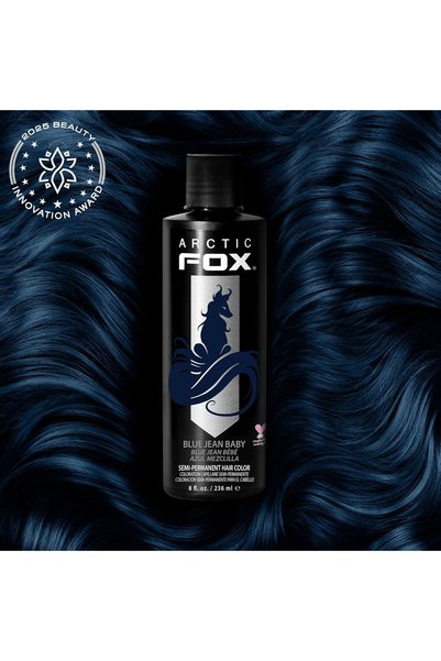 ARCTIC FOX صبغة شعر شبه دائمة، صبغة شعر نباتية لم تُختبر على الحيوانات (8 أونصة سائلة، لون أزرق جينز)