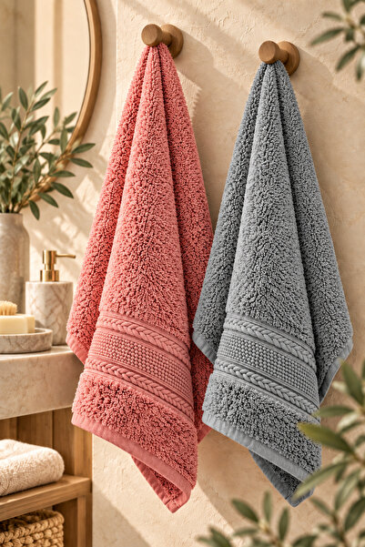 Federico Fabrizio Pearly 2 Pieces Bamboo Knitted Patterned 50X85 cm Hand and ...