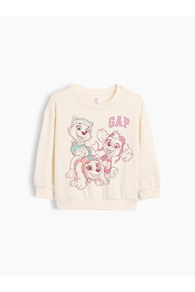 GAP Kız Bebek Krem VintageSoft Terry Paw Patrol Sweatshirt