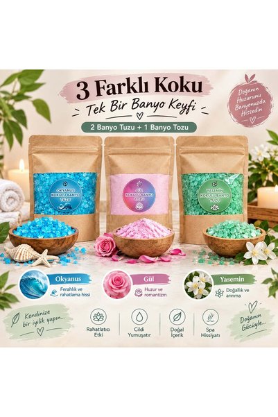 Genel Markalar 3’lü Banyo Bakım Seti – Okyanus, Gül & Yasemin Kokulu Banyo Tu...