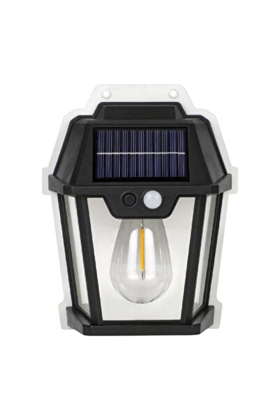 More Solar Wall Lamp with 1 Retro LED Bulb and Motion Sensor, Wholesale - Eng...
