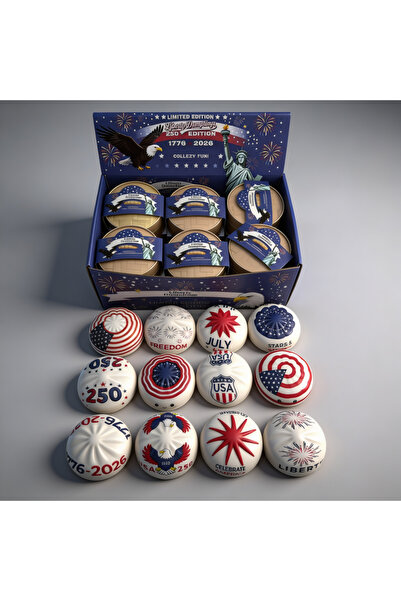 More Squishy Dumpling Toy 12pcs/set 9cm with USA and Liberty, Wholesale - Eng...