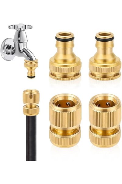 Bukela 4 Pcs Hose Adapter Set, 2 Pcs 4/6 Size Faucet Connector & 2 Pcs 5 Size...