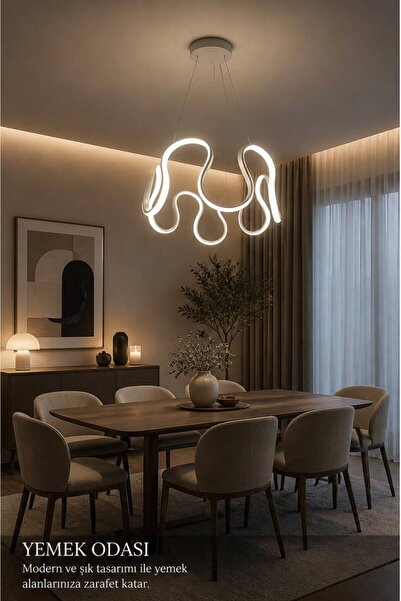 AHTAPOT LED AVİZE BEYAZ